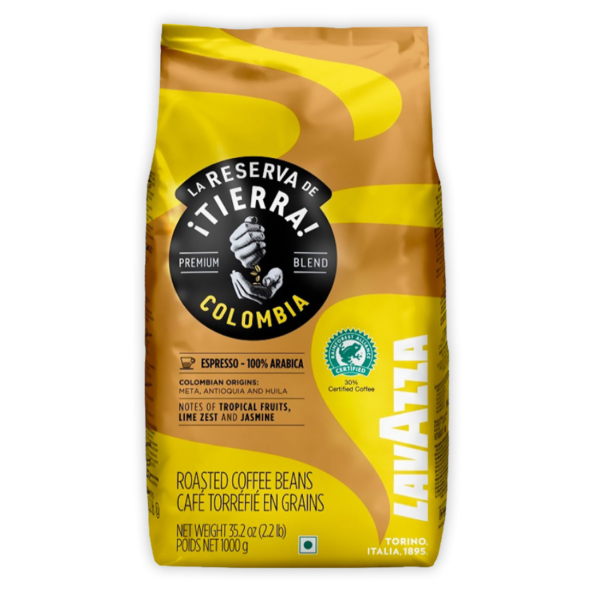 Кофе Lavazza Tierra Colombia 1 кг (в зернах)