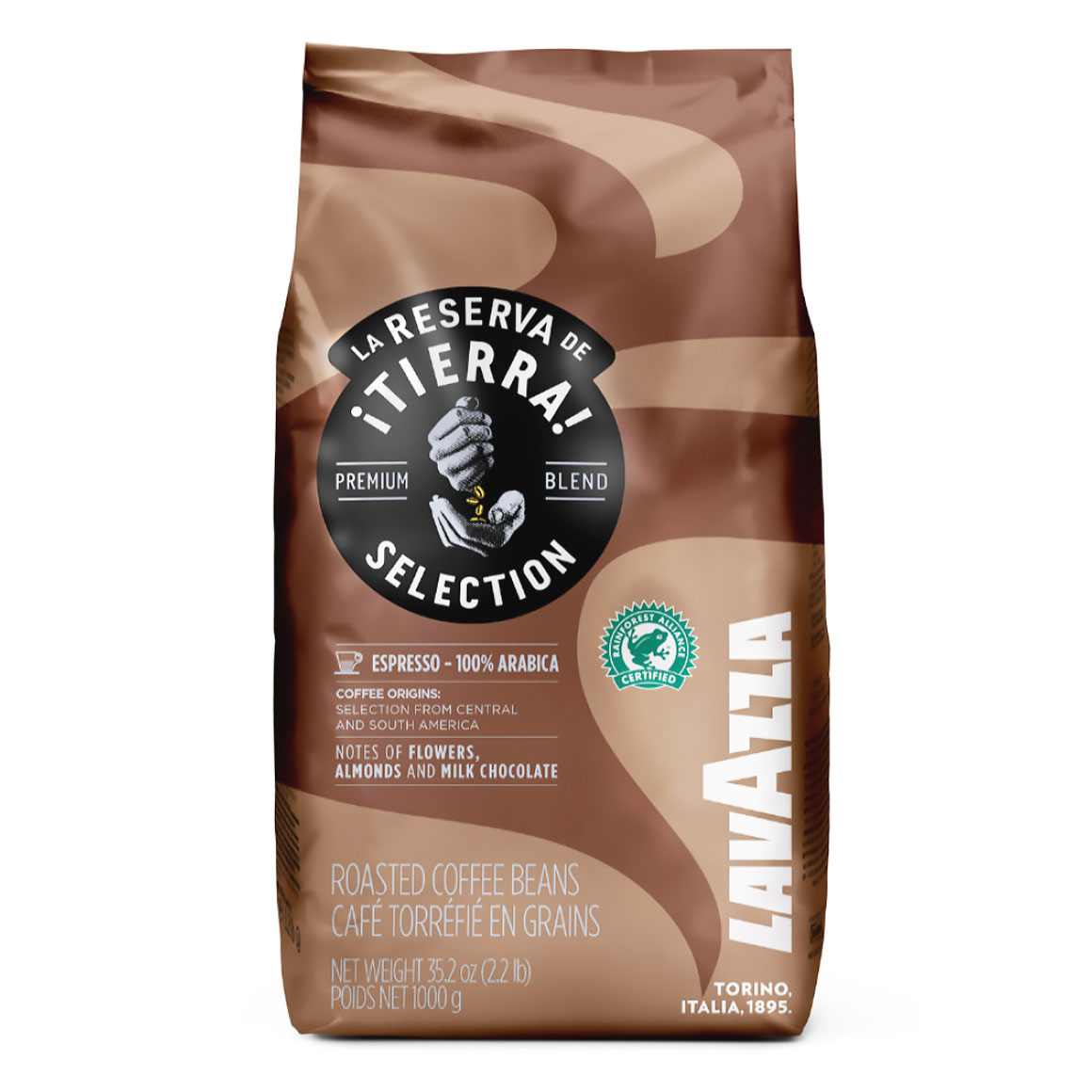 Кофе Lavazza Tierra Selection 1 кг (в зернах)