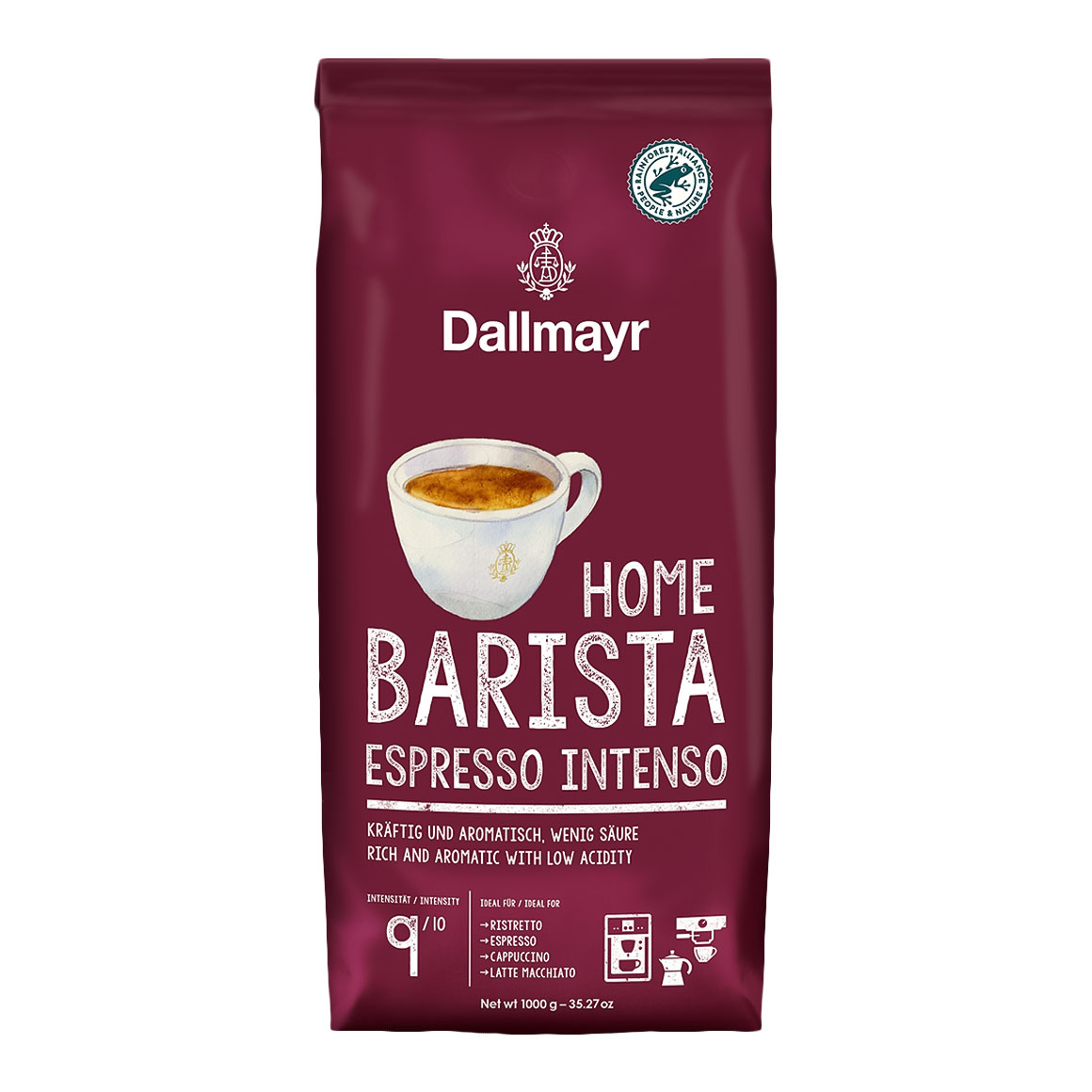 Кофе Dallmayr Home Barista Espresso Intenso 1 кг (в зернах)