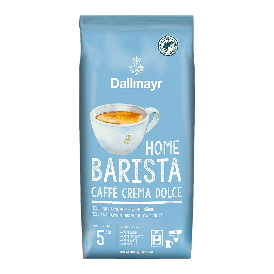 Кофе Dallmayr Home Barista Caffe Crema Dolce 1 кг (в зернах)